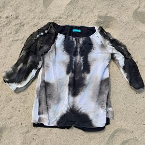 Elegant Black and White Women's Blouse